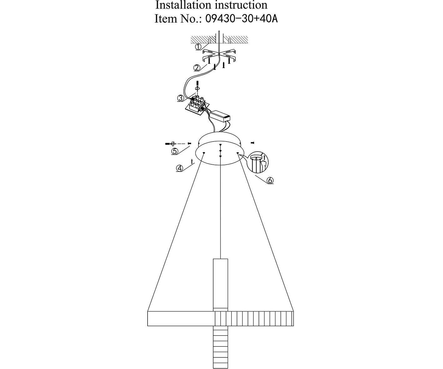 Светильник подвесной Kink Light Далим 09430-30+40A,19